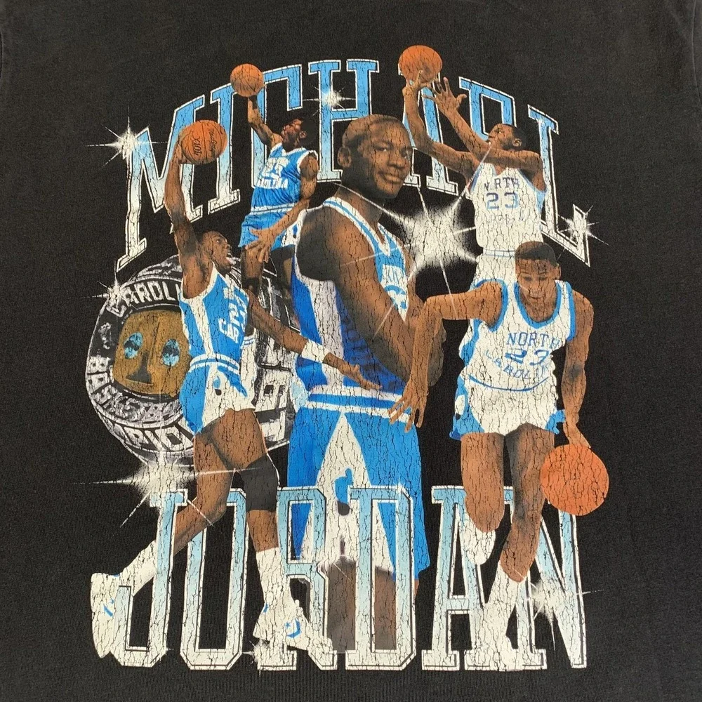 Jordan Michael Jordan Shirt Mens XL Black UNC Tar Heels Basketball Oversized Tee
